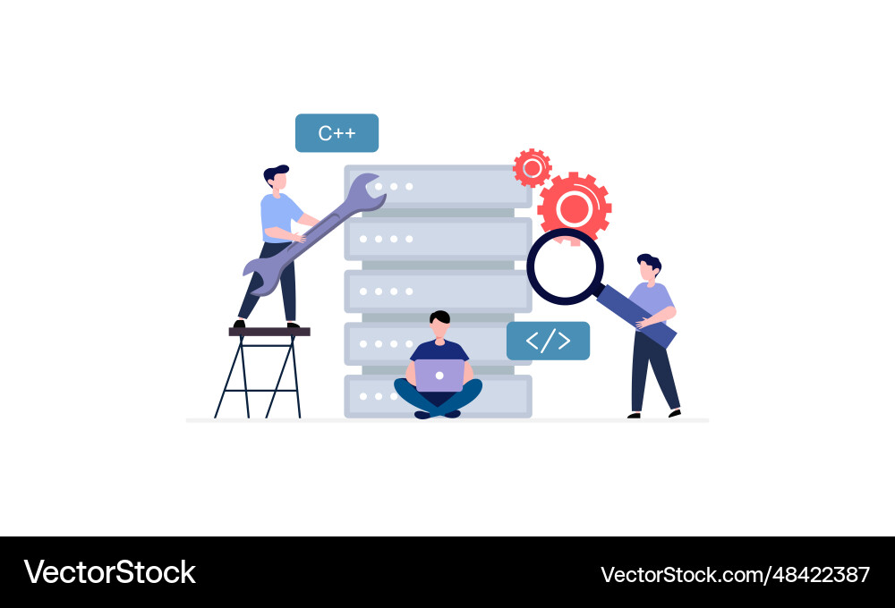 Development concept software process Vector Image
