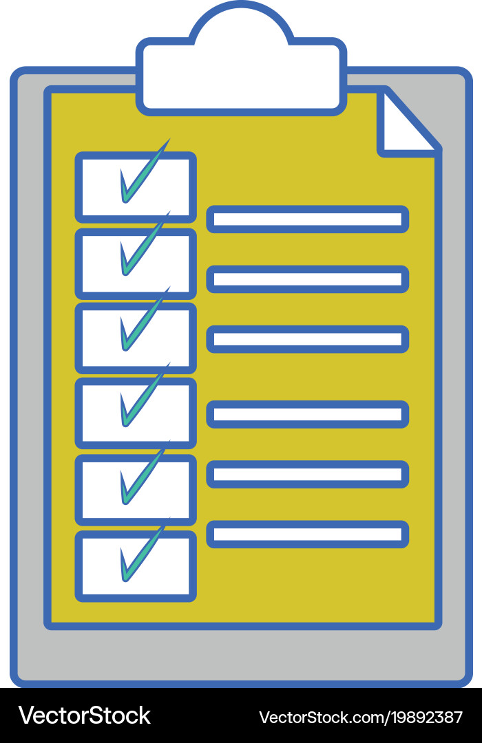 Folder with document paper and check list vector image