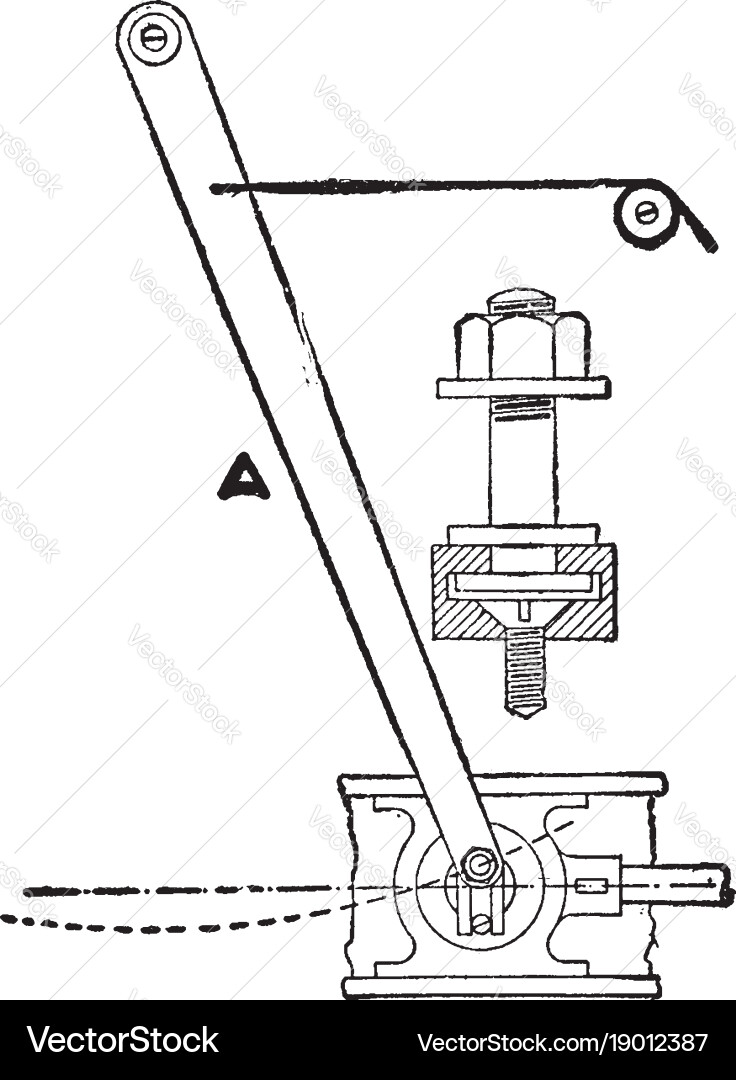 Reducing lever for piston and indicator in large vector image