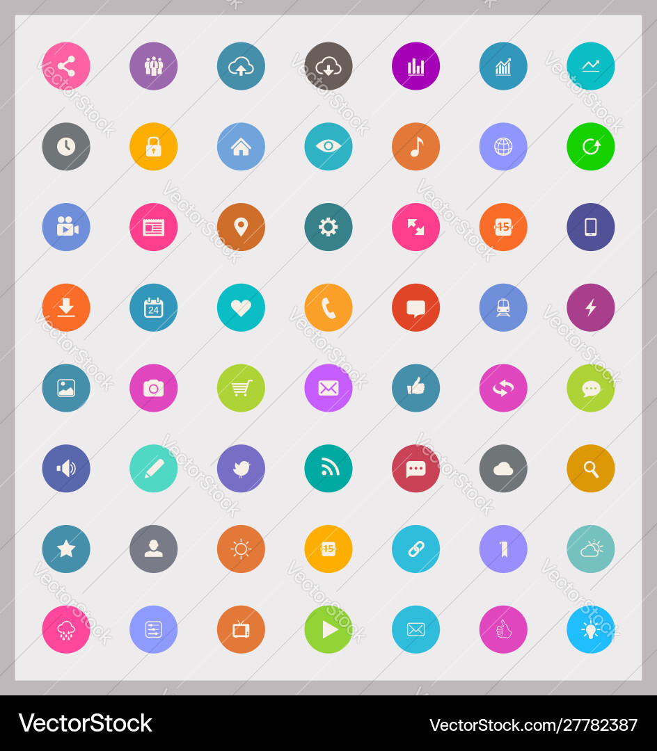 Set web and mobile icons Set web and mobile icons Vector Image