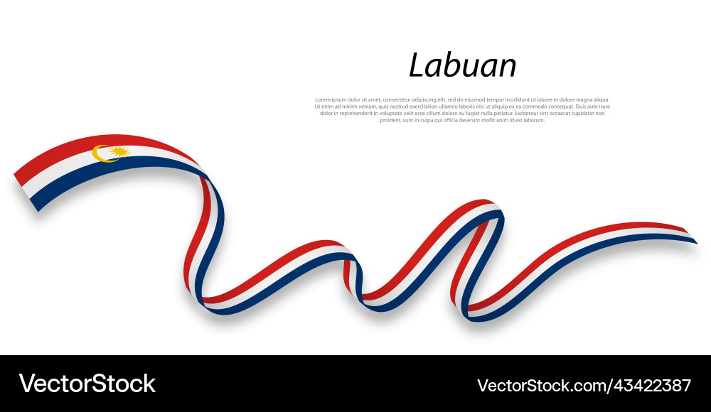 Webband oder Streifen mit Flagge von Labuan Webband oder Streifen mit Flagge von Labuan vektorbild