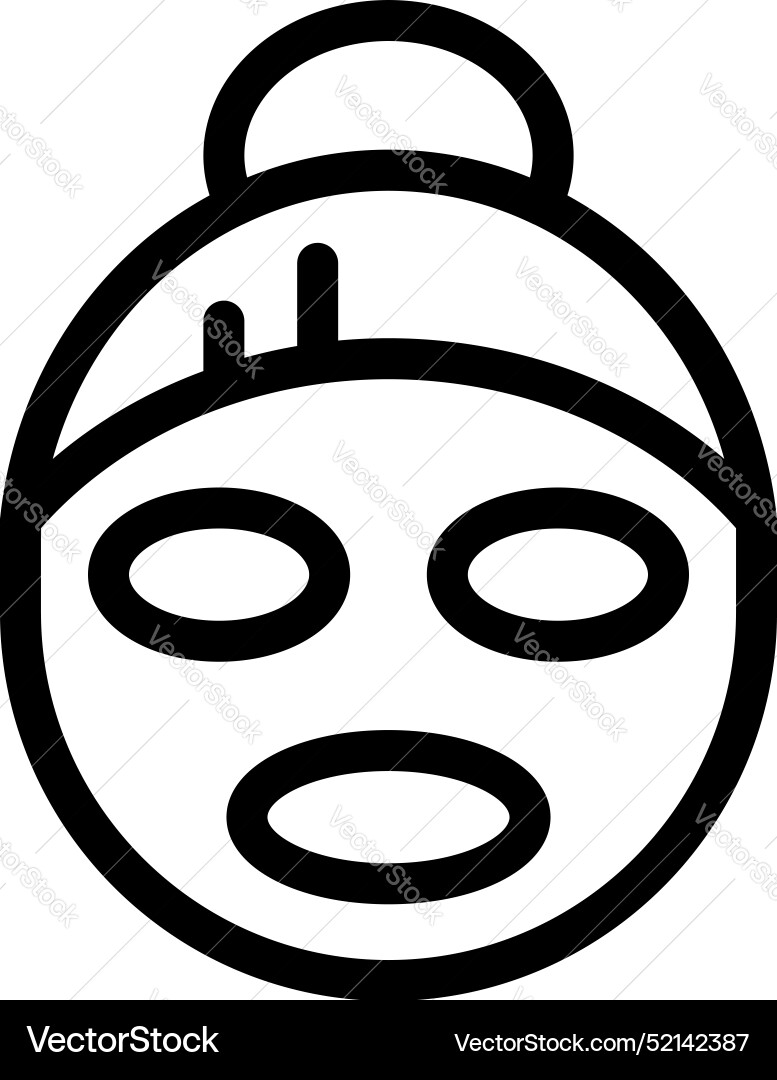 Woman wearing a beauty mask taking care of her Woman wearing a beauty mask taking care of her vector image