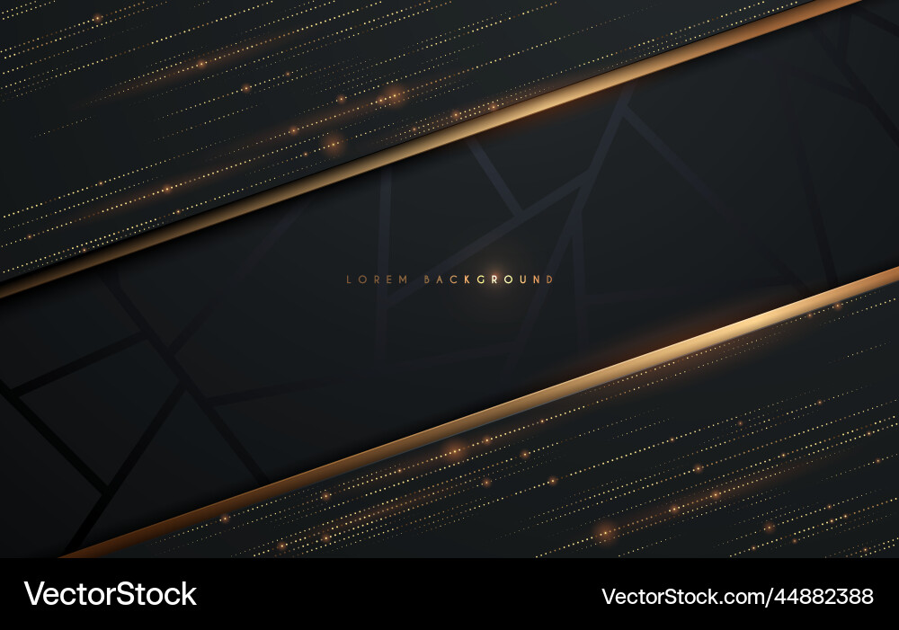 Abstract black and gold background vector image