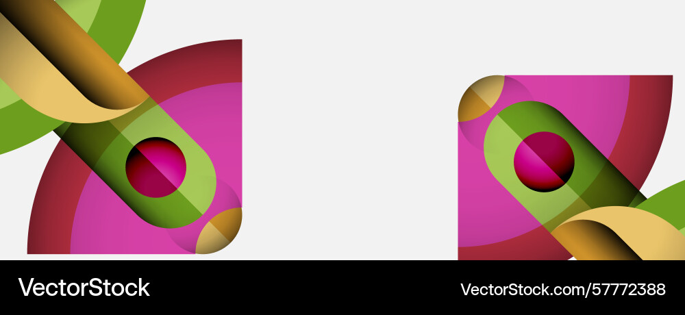 Abstract design features colorful overlapping Vector Image