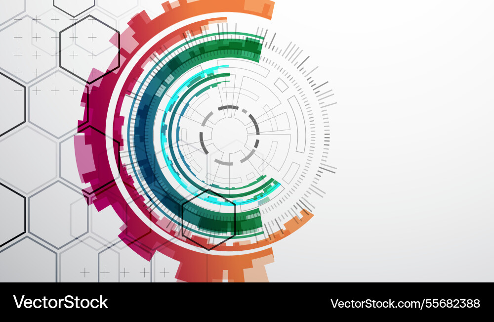 Abstraction on the theme of tech circles Abstraction on the theme of tech circles vector image
