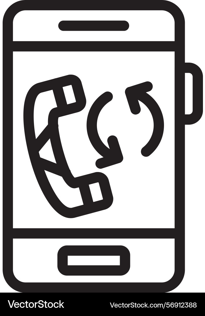 Call resolution linear style icon design vector image