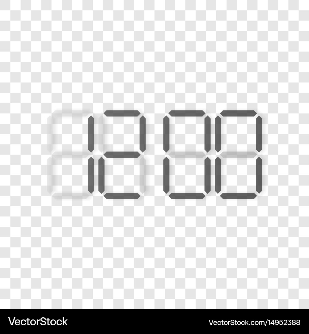Digital clock display concept Vector Image