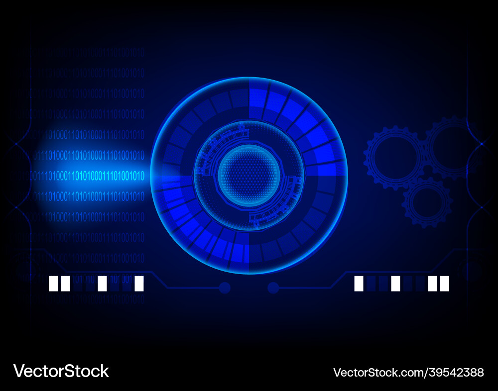 Graphics design binary digit circle with style Graphics design binary digit circle with style vector image