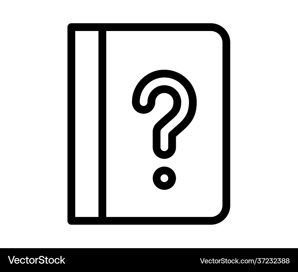 Handbook help guidebook single isolated icon Handbook help guidebook single isolated icon vector image