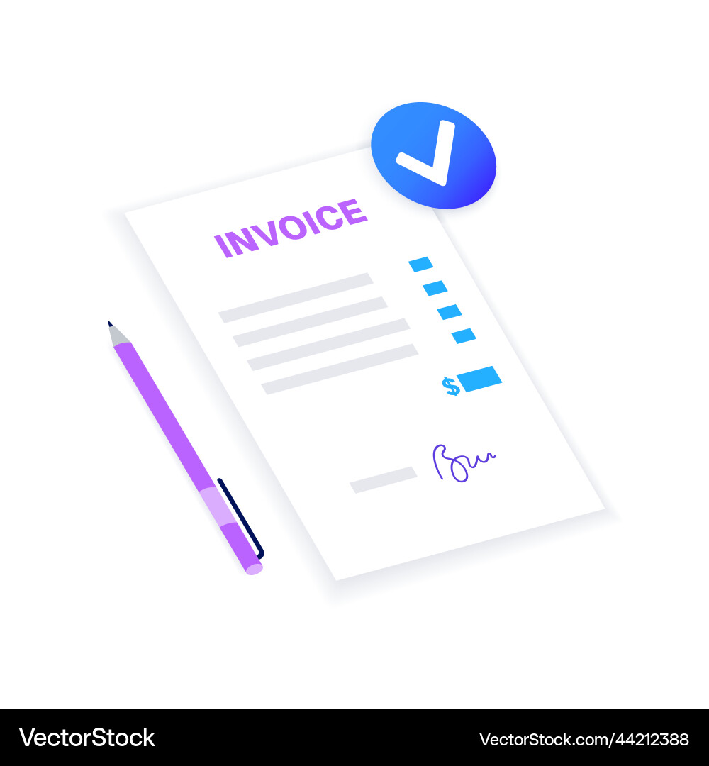 Invoice document form Invoice document form vector image