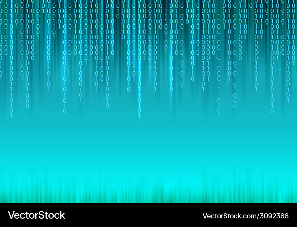Matrix Style Binärcode Hintergrund vektorbild
