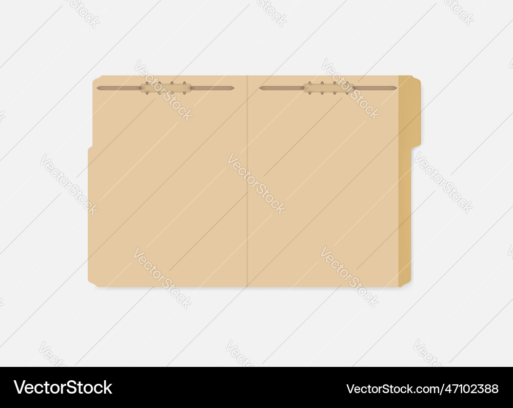 Open Tabbed File Folder vector image