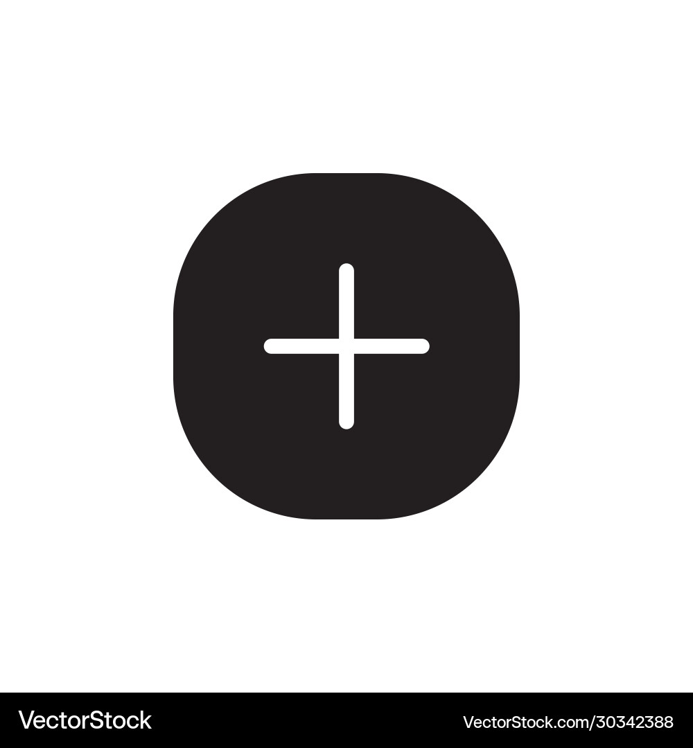 Plus add new create and mathematics icon perfect Vector Image
