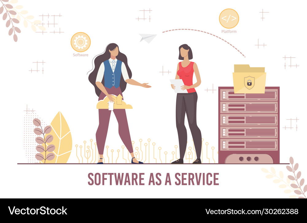 Software as service platform for business control Software as service platform for business control Vector Image