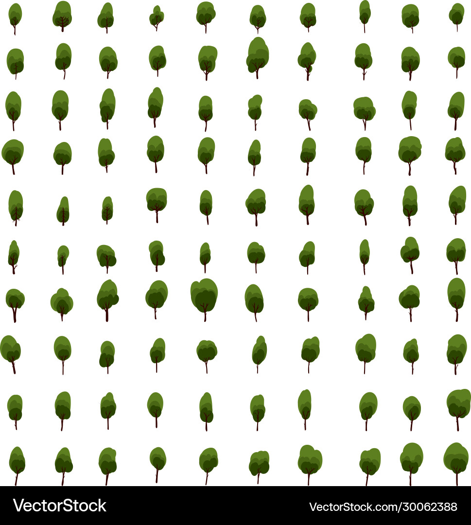 Tree elements set vector image