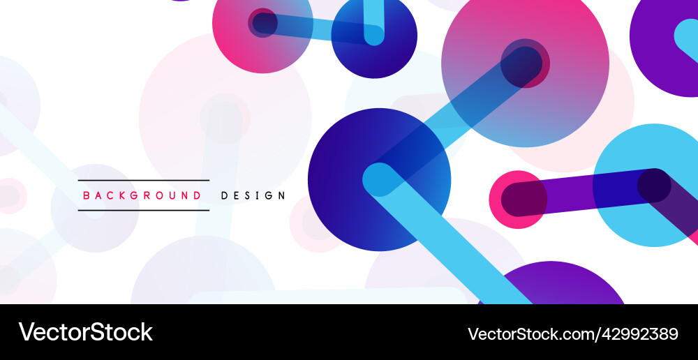 Abstract background round dots connected by lines Vector Image