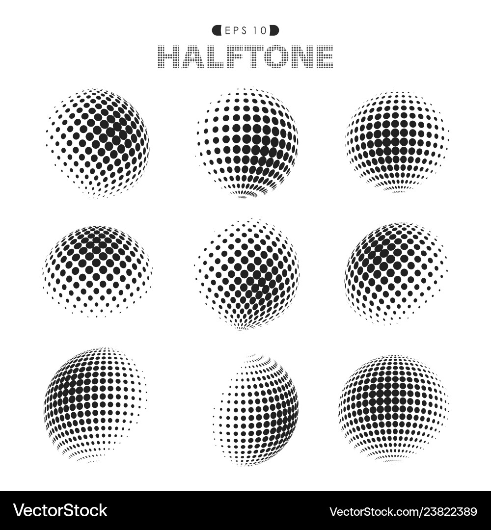 Abstract Halftone Dots Pattern vector image