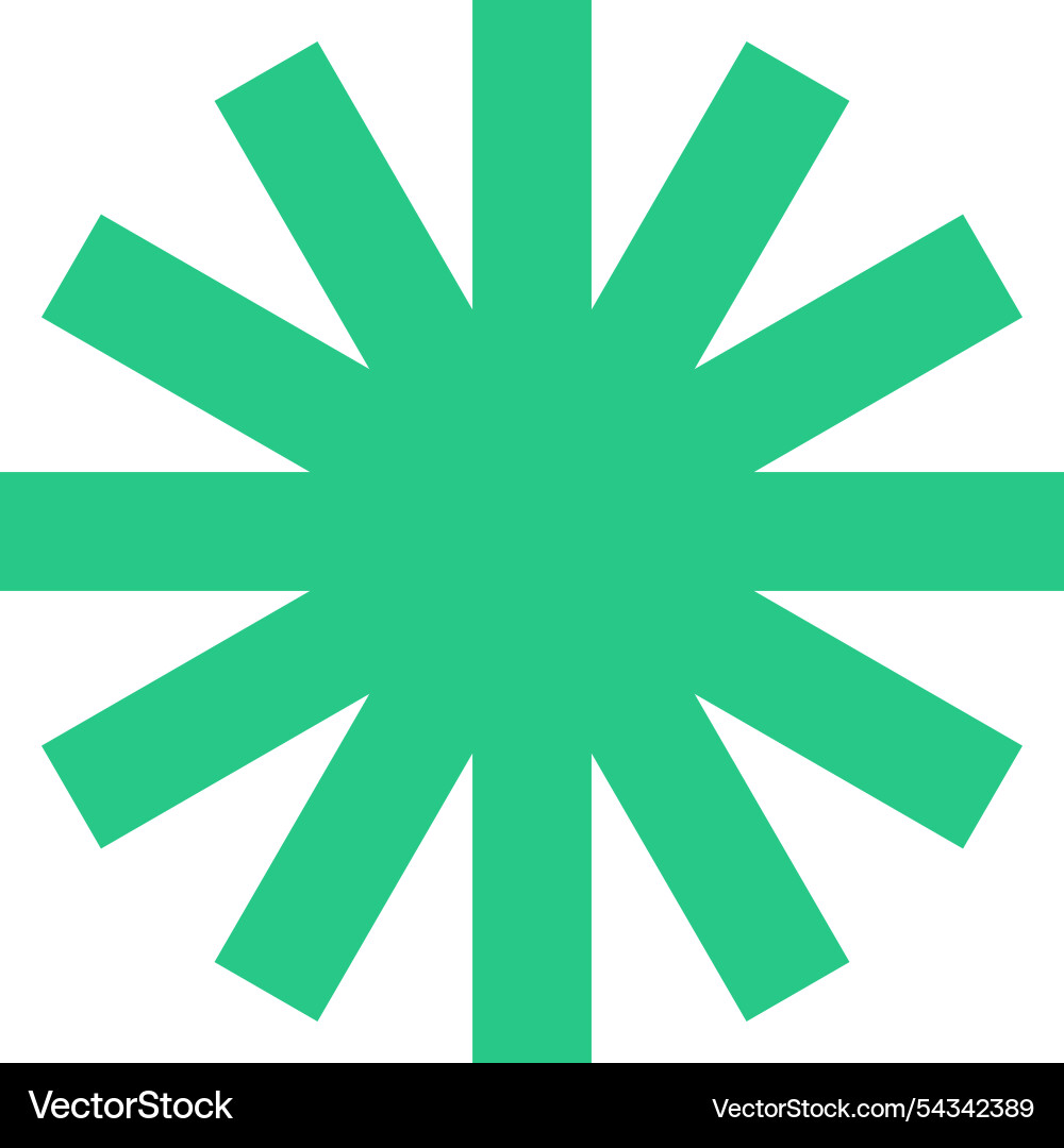 Brutalist snowflake shape basic form vector image