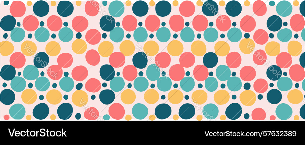 Colorful abstract organic shapes pattern dynamic vector image
