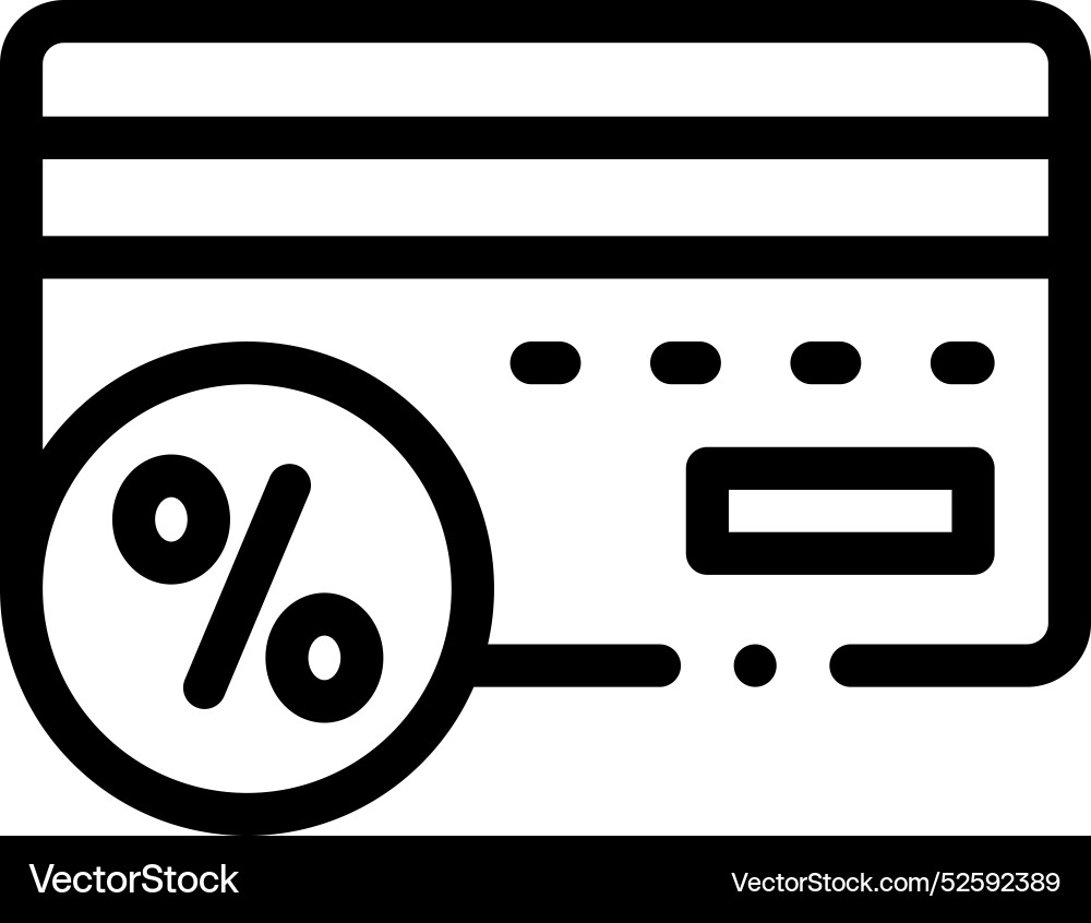 Commission icon thin linear style design isolated Vector Image