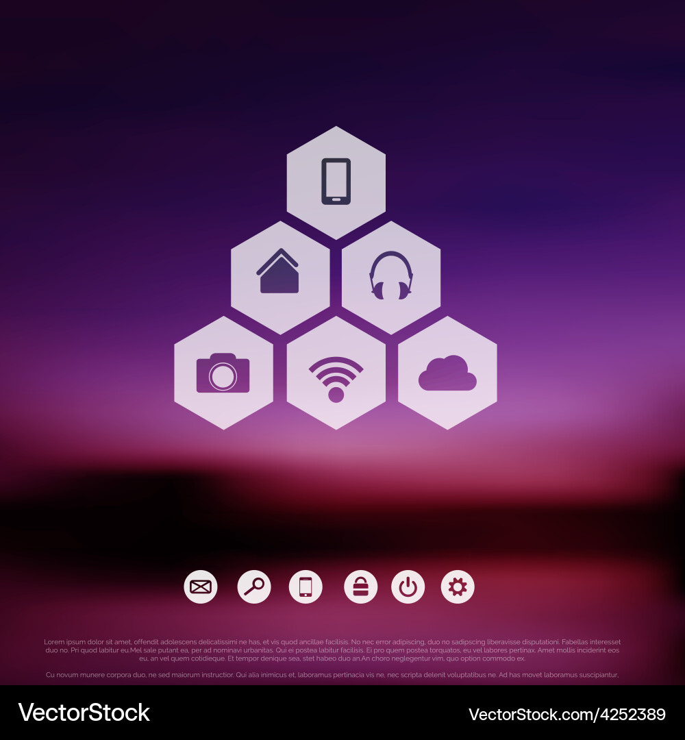 Defocused abstract texture background with web vector image