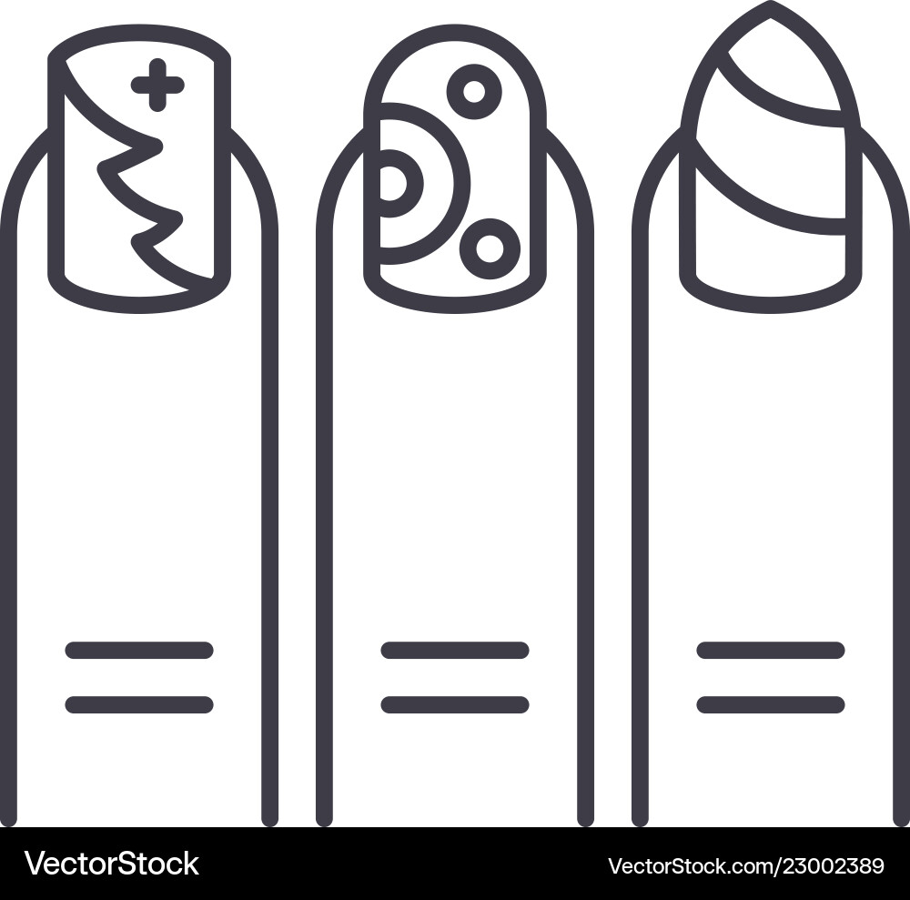 Manicure line icon concept linear Vector Image