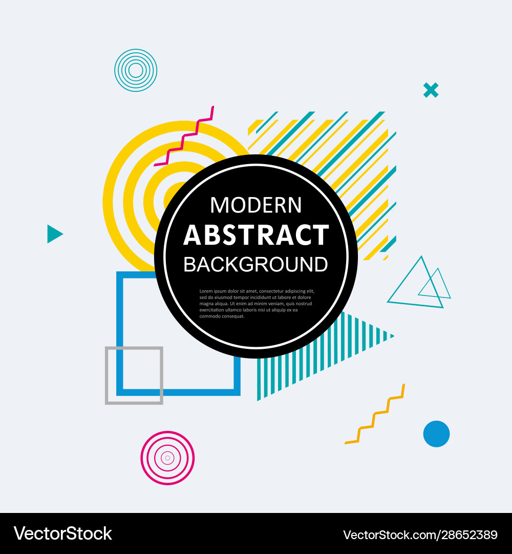 Moderne einfache abstrakte Kreis geometrische Memphis Moderne einfache abstrakte Kreis geometrische Memphis vektorbild