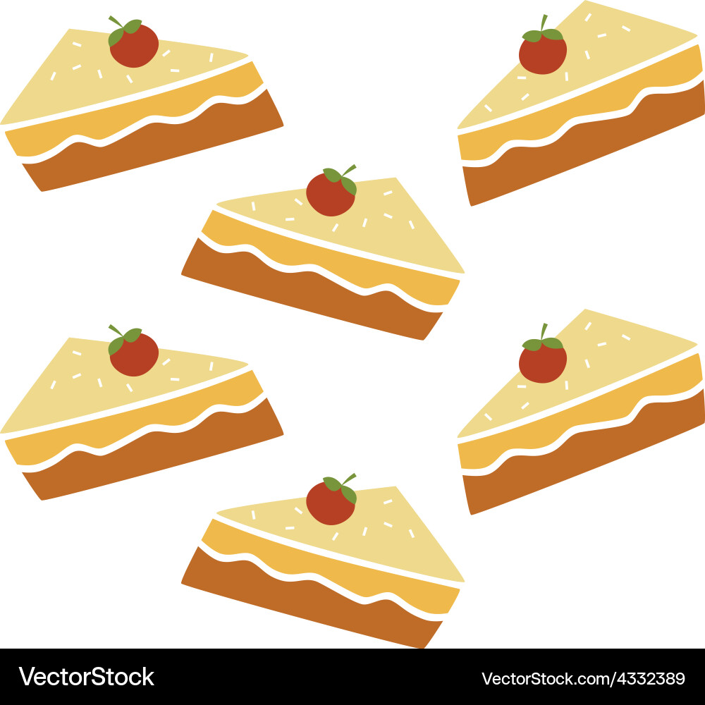 Pie cake pattern Vector Image
