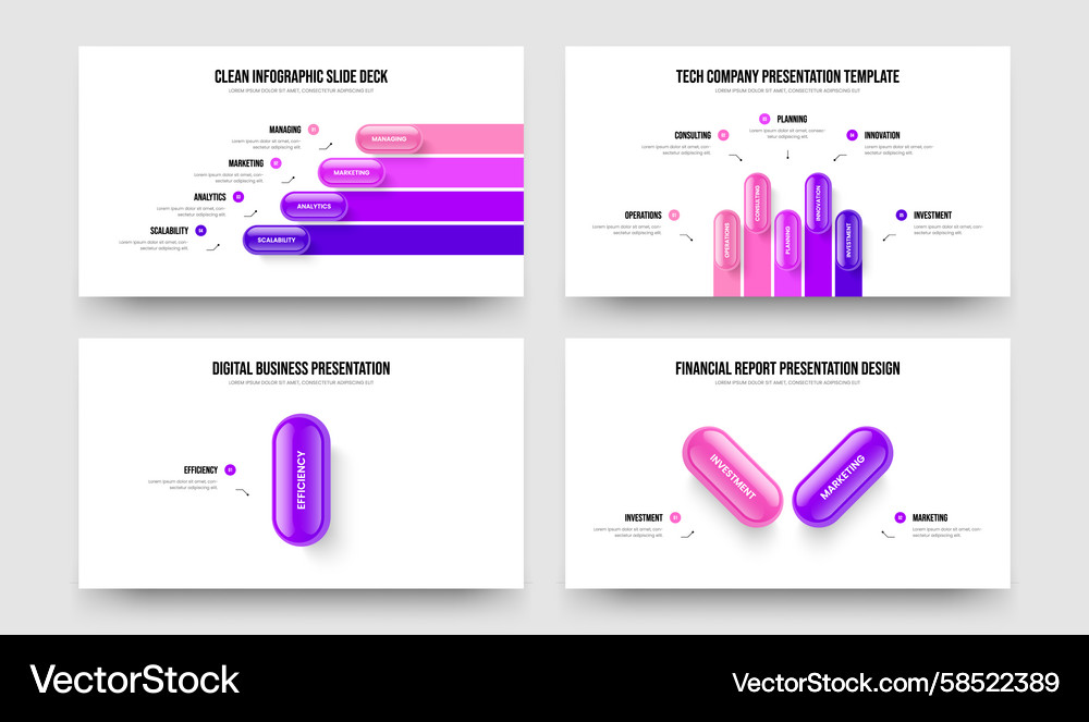 Presentation Slides - Option Diagram Vector Image