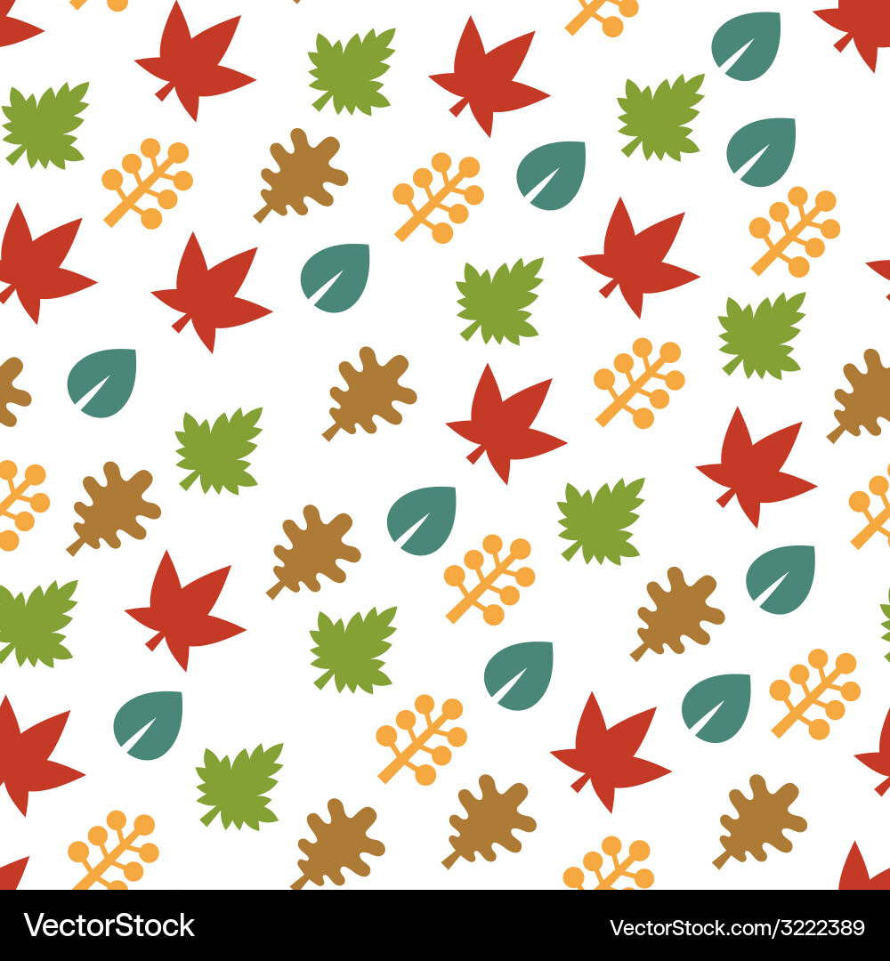 Seamless pattern with leaf background vector image
