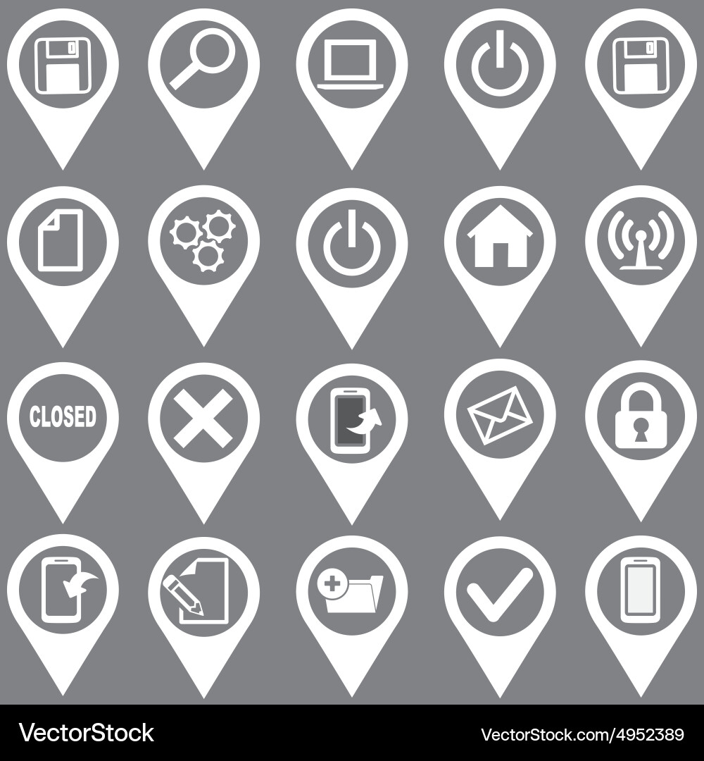 Set of computer icons vector image