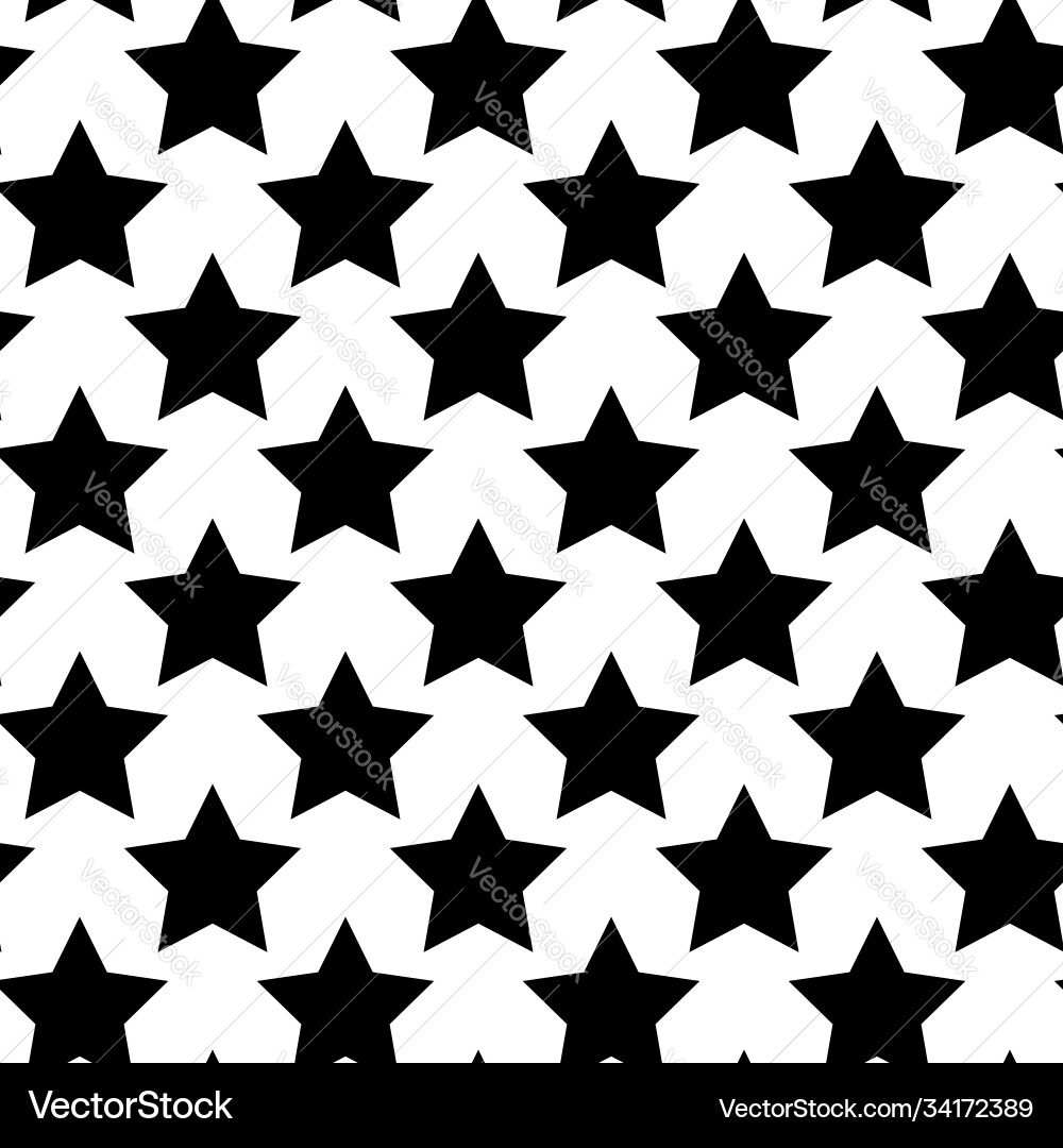 Starry repeatable seamless star pattern Vector Image