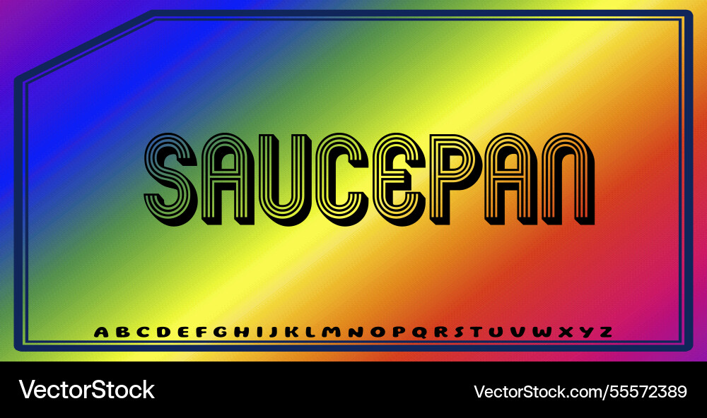 Text effects with editable colors and abstract Vector Image