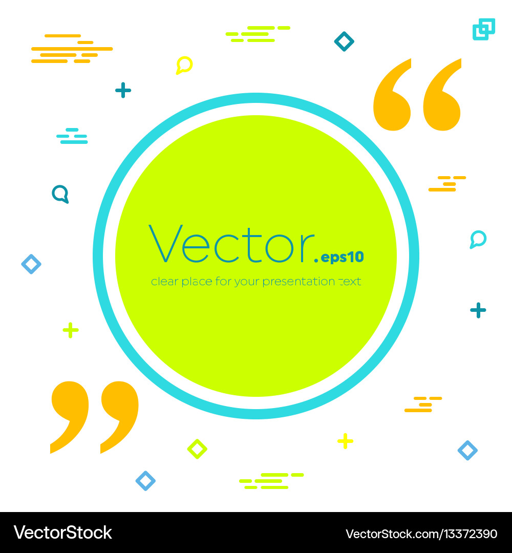 Abstract concept empty speech square quote Vector Image