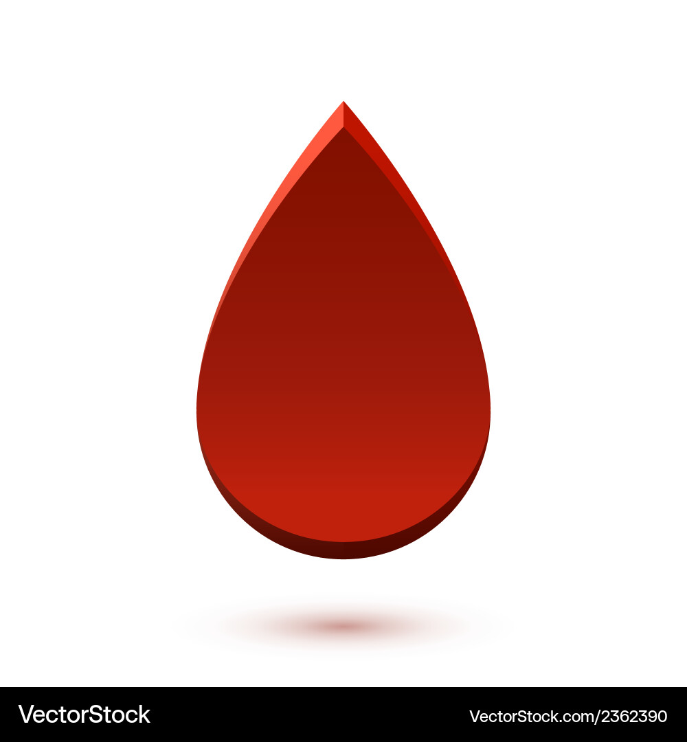 Abstract Red Drop Icon Vector Image