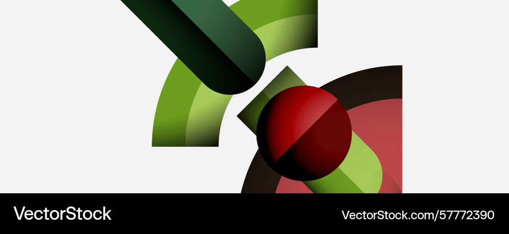 Abstract shapes overlap creating dynamic Vector Image