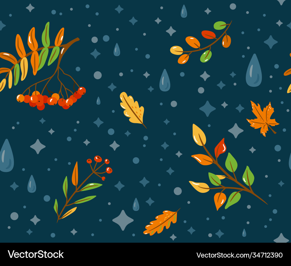 Autumn seamless pattern background Autumn seamless pattern background vector image