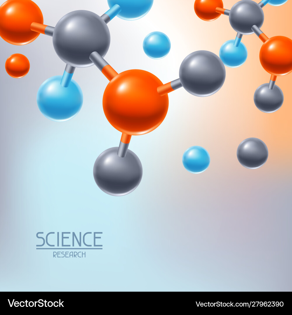 Background with abstract molecules or atoms Background with abstract molecules or atoms Vector Image