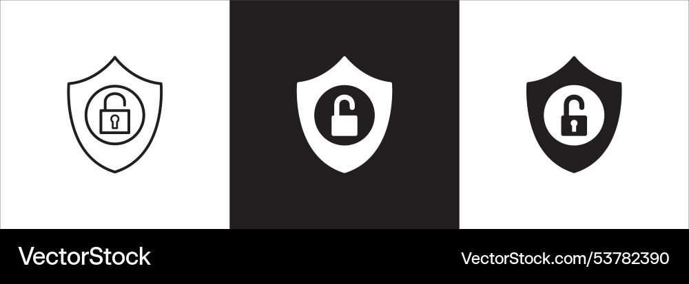 Business data security access icon set Vector Image