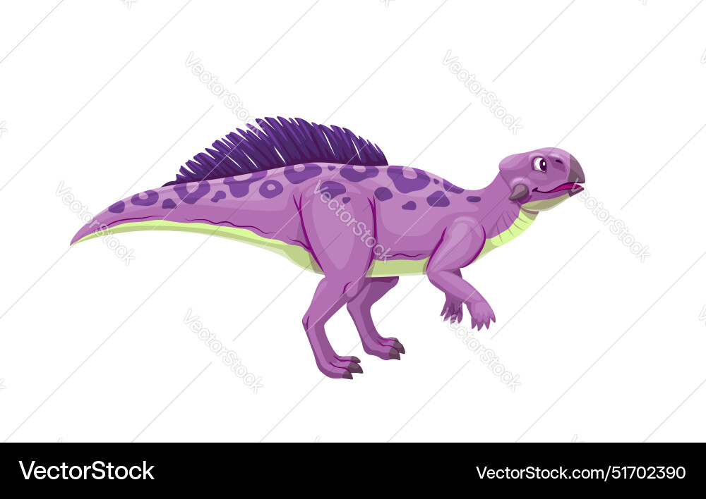 Cartoon psittacosaurus dinosaur animal character Cartoon psittacosaurus dinosaur animal character vector image