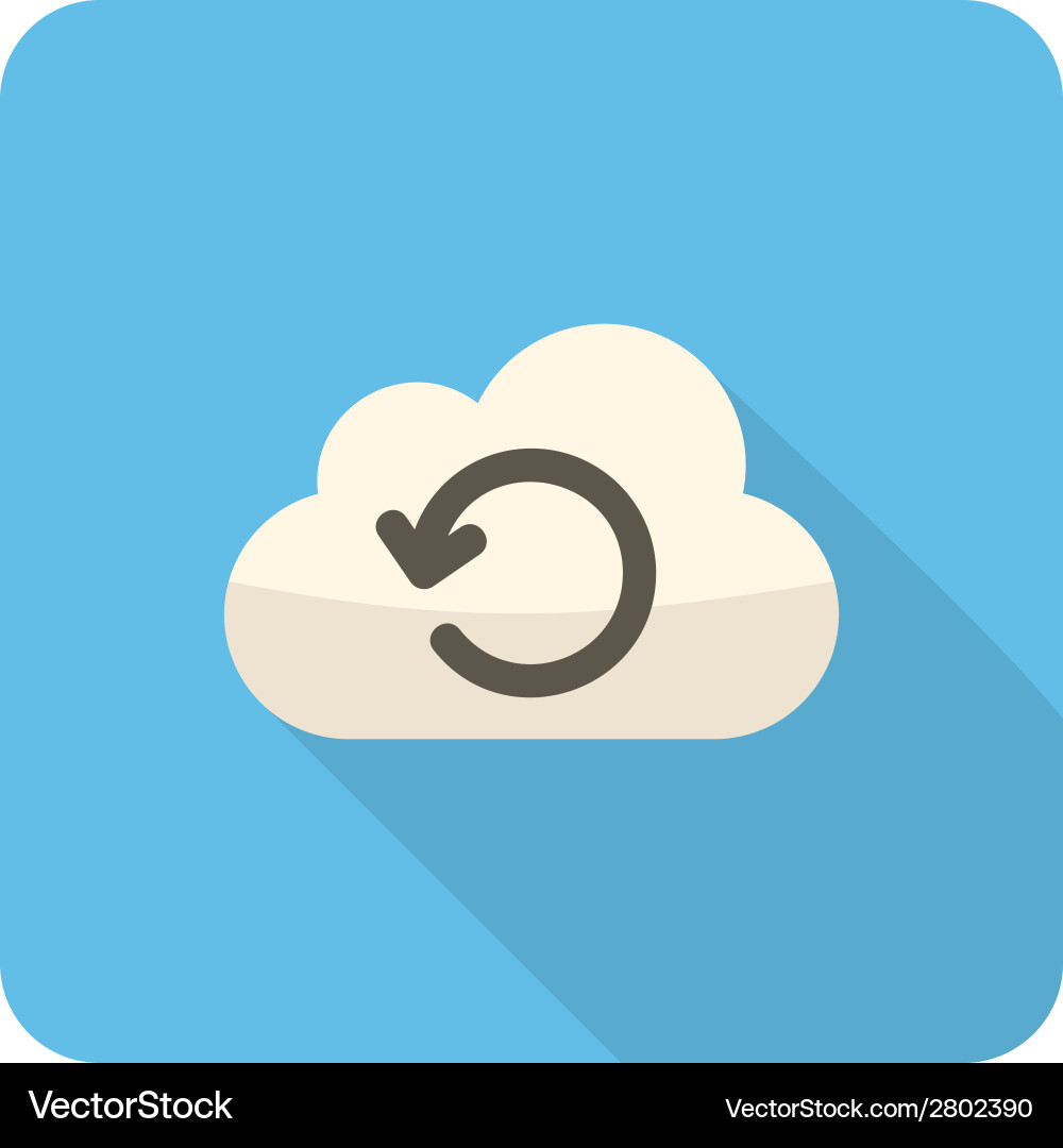 Cloud loading icon vector image