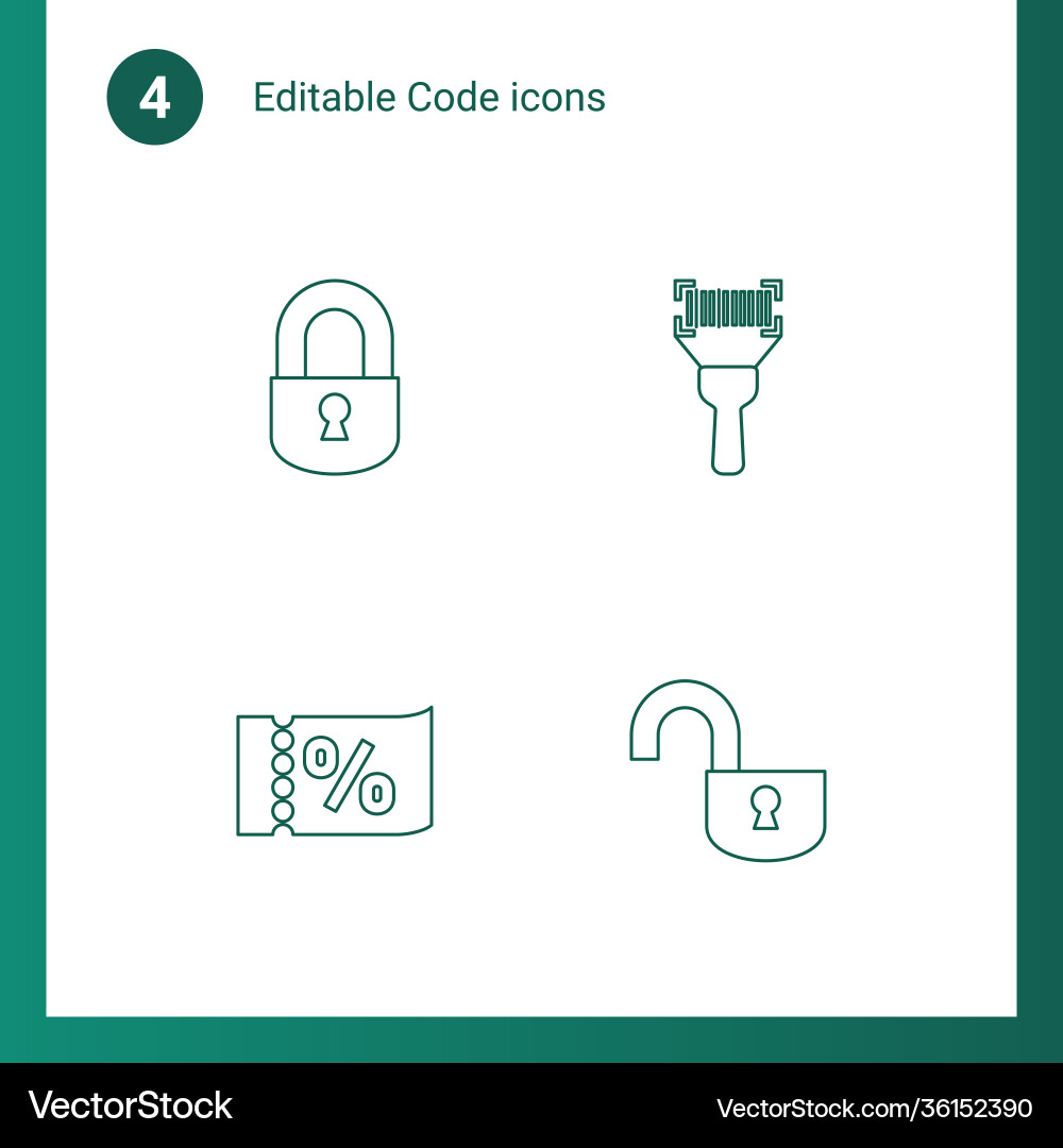 Code icons vector image