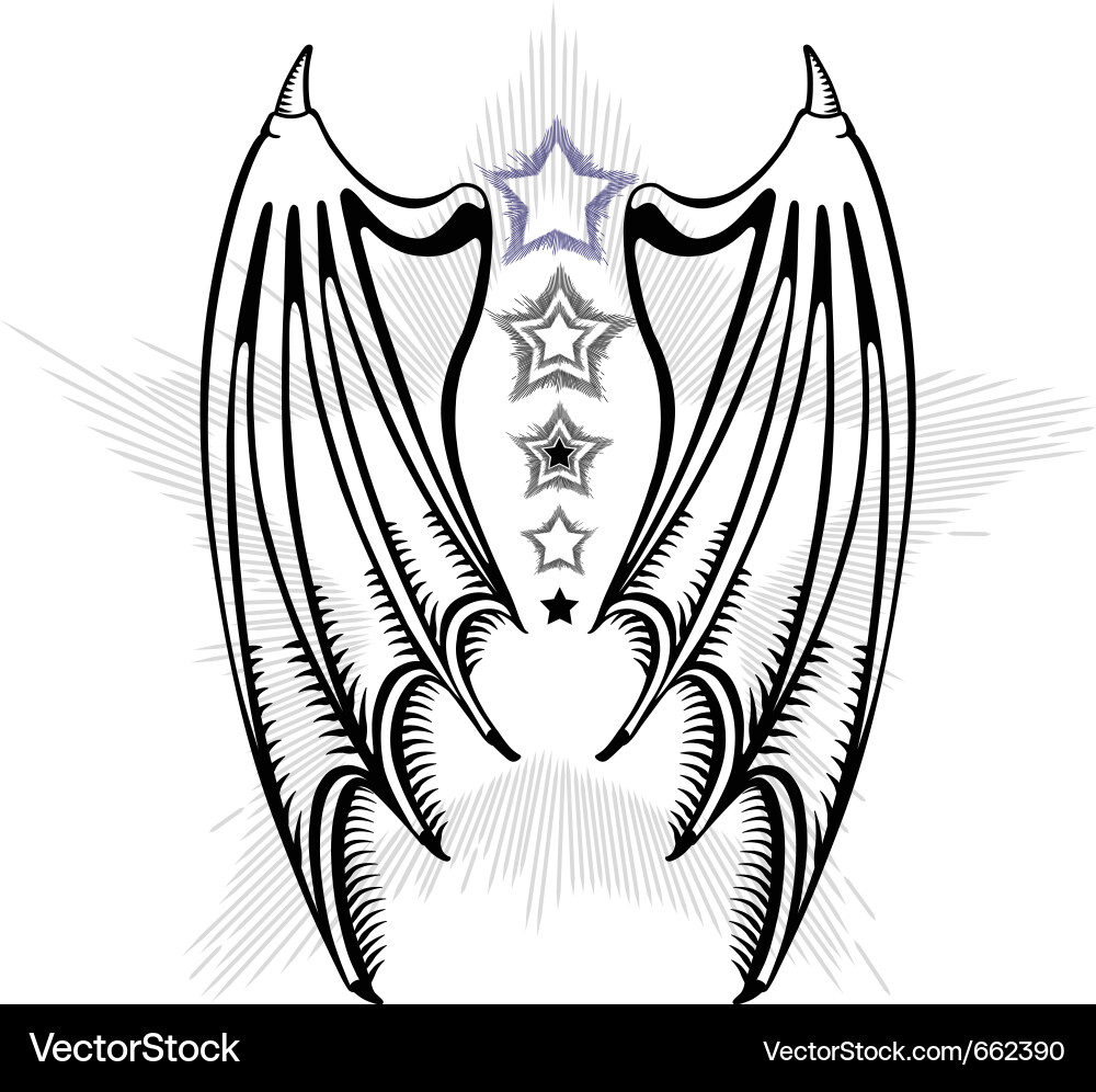Dark Devil Wings vector image