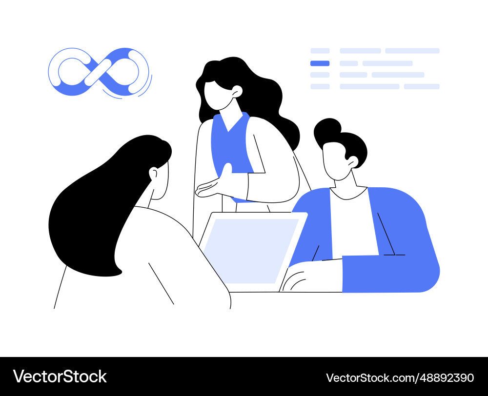 Devsecops workflow abstract concept Devsecops workflow abstract concept vector image