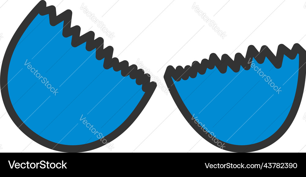 Empty egg shell icon Empty egg shell icon Vector Image
