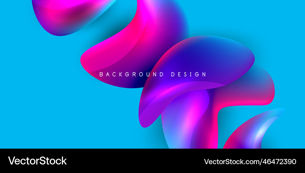 Fluid color liquid 3d elements abstract background Fluid color liquid 3d elements abstract background Vector Image