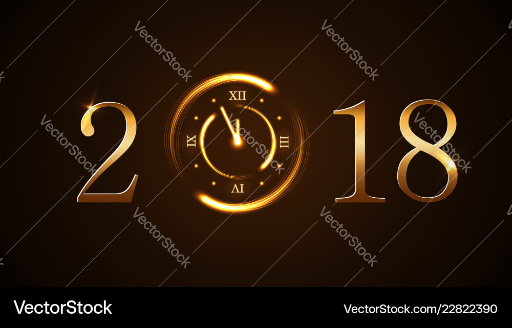 Happy new year background gold Happy new year background gold vector image
