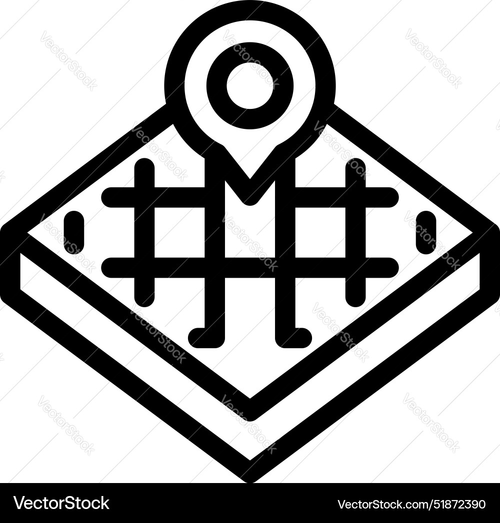 Location icon showing gps coordinates on a map Vector Image