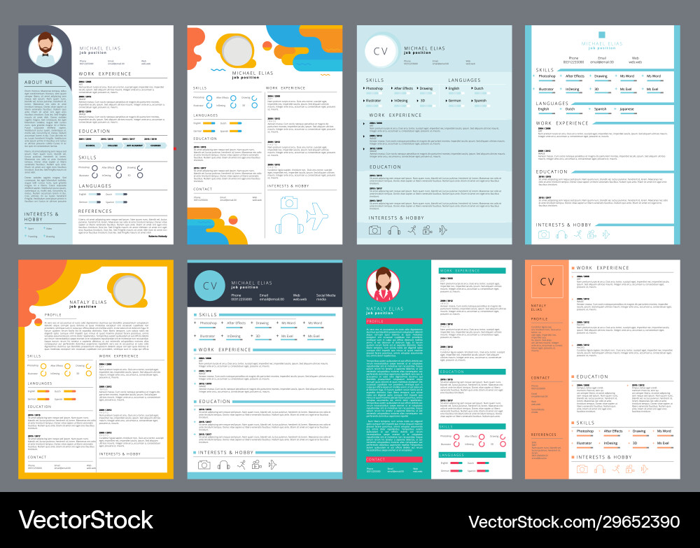 Resume Design Corporate Business Profil cv Resume Design Corporate Business Profil cv vektorbild