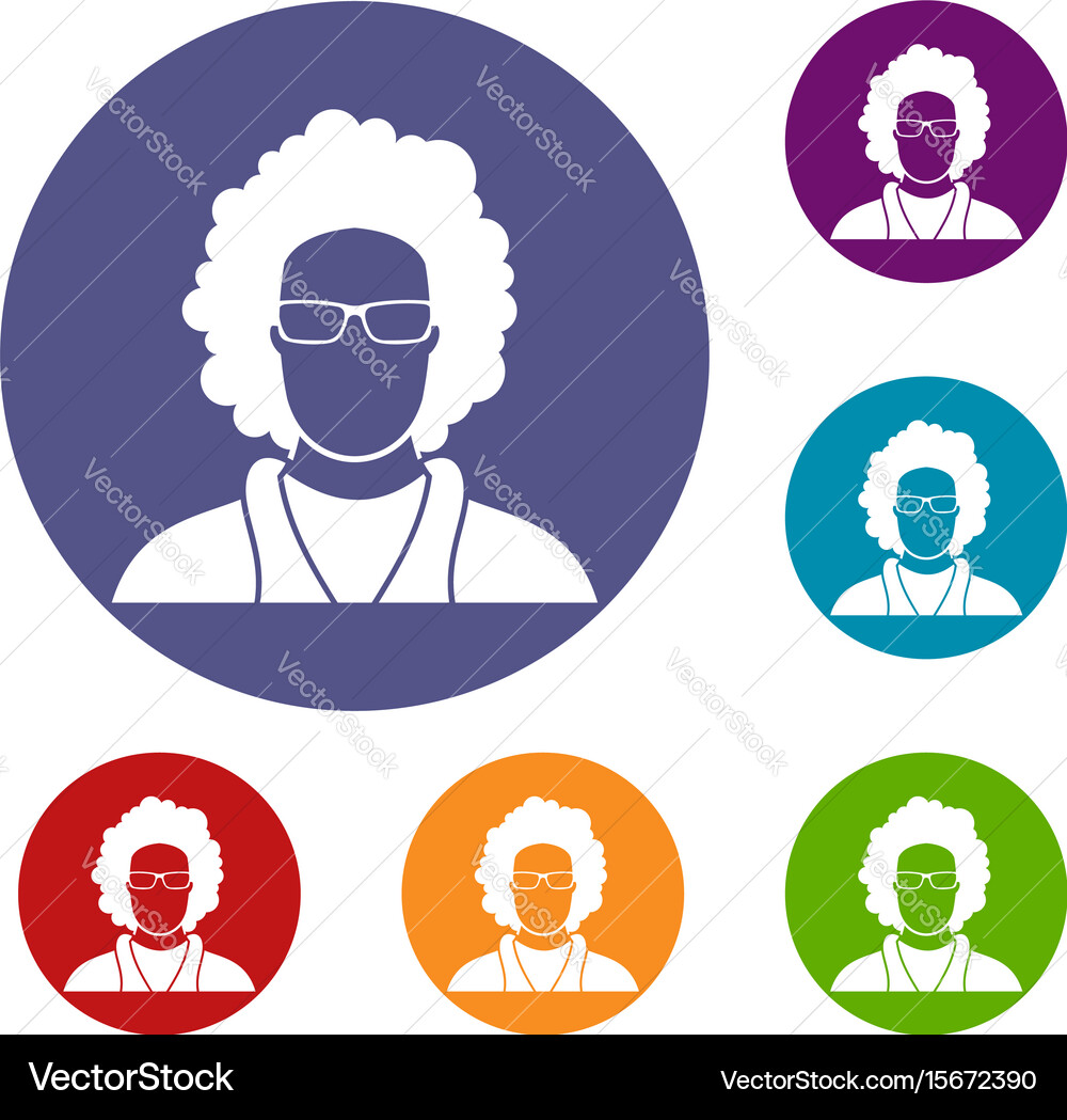 User icons set Vector Image